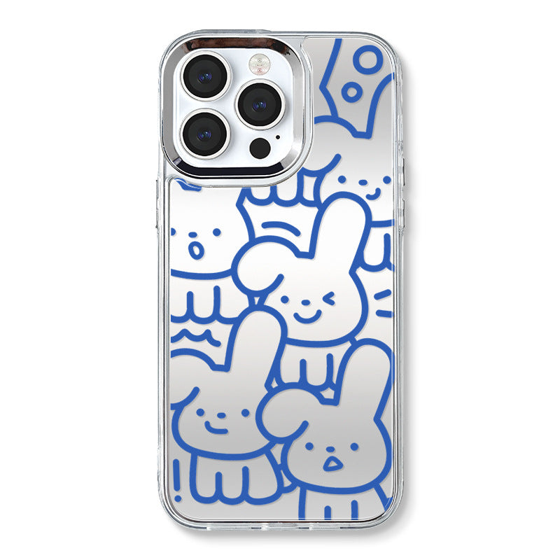 Dinos。 鏡面 iPhone 保護殼三合一加手機鏈