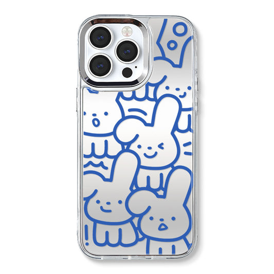 Dinos。 鏡面 iPhone 保護殼三合一加手機鏈