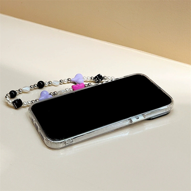 Dinos。 鏡面 iPhone 保護殼三合一加手機鏈