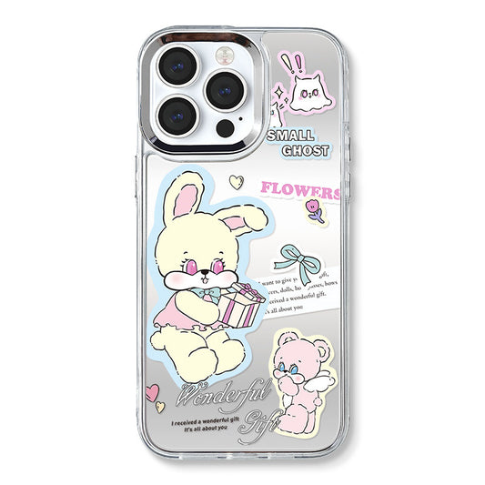 Dinos。 鏡面 iPhone 保護殼三合一加手機鏈